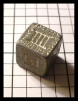 Dice : Dice - 6D - Q Workshop Runic Entire Grey and White - Q Prize Jan 2010